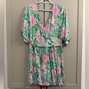 Lilly Pulitzer Pink and Green Floral Dress